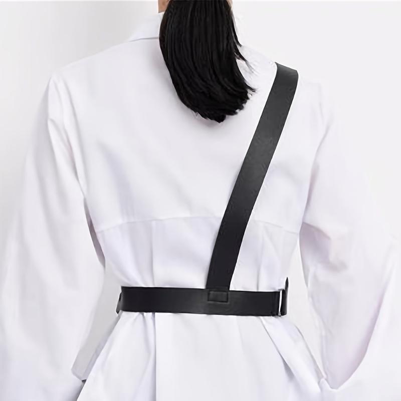 Gothic Body Harness Belt Corset Pu Leather Waist Belt for Women