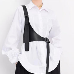 Gothic Body Harness Belt Corset Pu Leather Waist Belt for Women