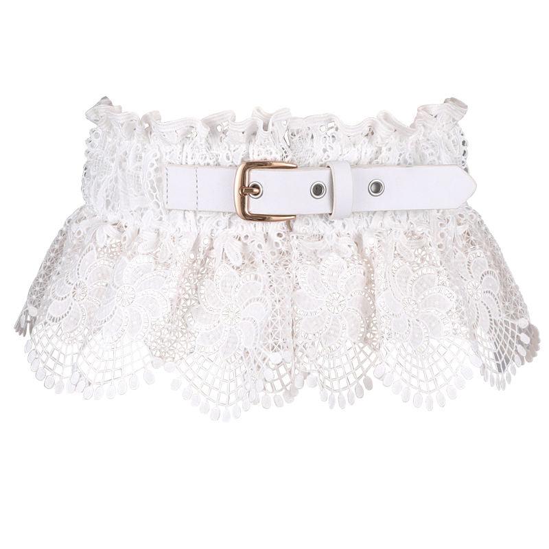 Wide Elastic Lace Belt Ladies Skirt Waist Shirt Decor