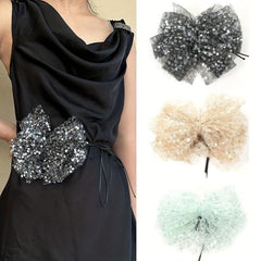 Y2K Sequin Bowknot Sash Belt Lace Up Waist Belt Boho Decor Beach Belt Women