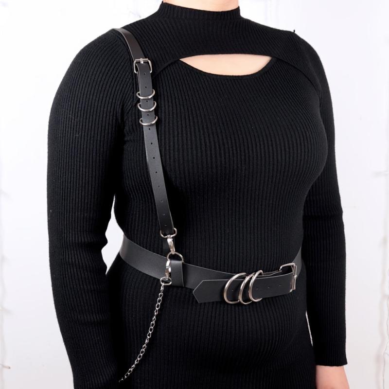 Women's Sexy Dark Punk Harness Belt Shoulder Strap Decoration