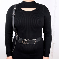 Women's Sexy Dark Punk Harness Belt Shoulder Strap Decoration