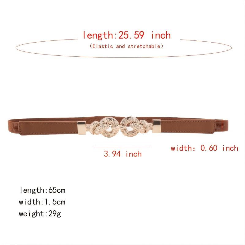 Round Buckle Elastic Belt For Jeans Pants Dress Waist Belt