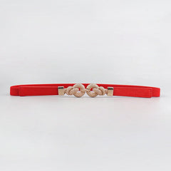 Round Buckle Elastic Belt For Jeans Pants Dress Waist Belt