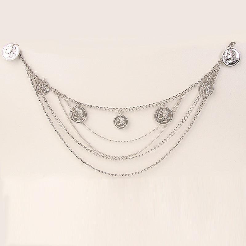 Layered Waist Chain Belt for Women Beach Bikini Denim Dresses