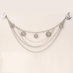Layered Waist Chain Belt for Women Beach Bikini Denim Dresses