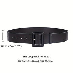 Classic Solid Wide Belt for Women