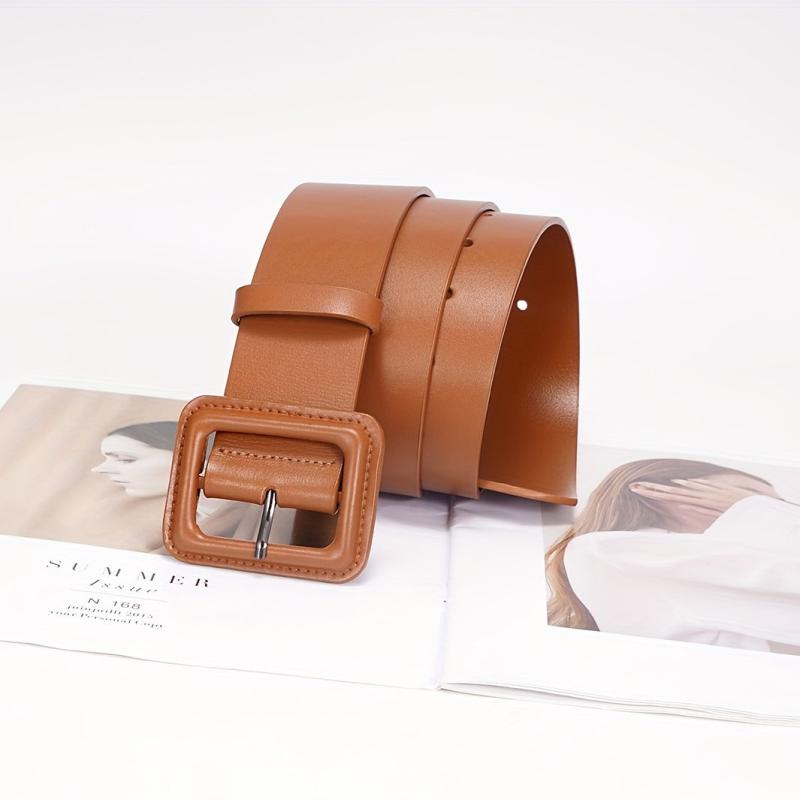 Classic Solid Wide Belt for Women