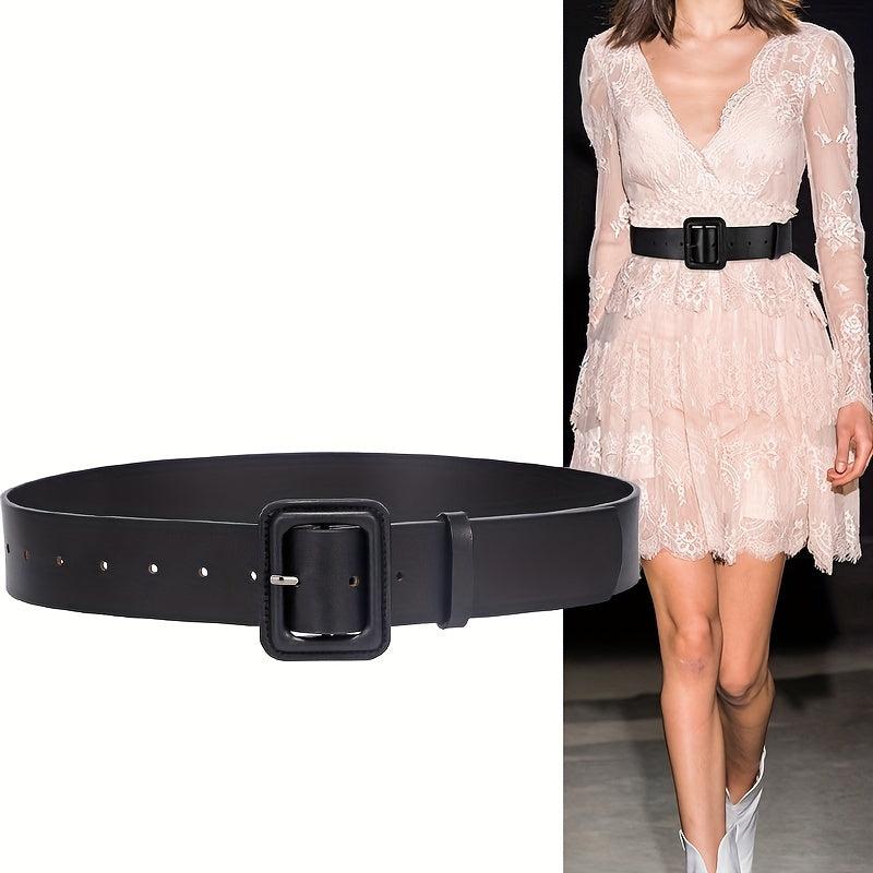 Classic Solid Wide Belt for Women