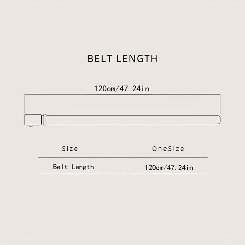 Men's PU Leather Business Belt Square Alloy Pin Buckle Waist Strap Belt