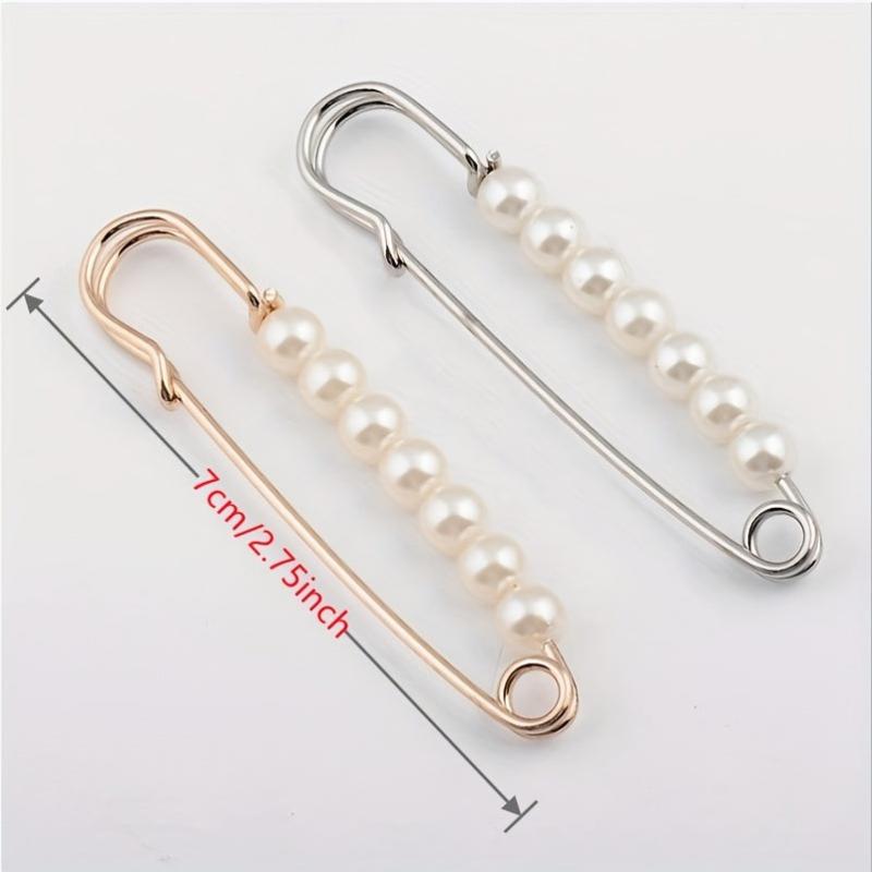 Anti-slip Faux Pearl Cardigan Buckle Waist Pin