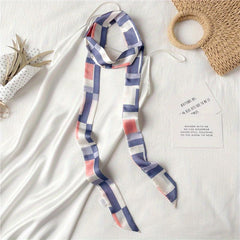 Reversible Skinny Scarf Belt Silk Ribbon Casual Bowknot Sash Belt