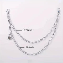Metal Pants Chain Stylish Punk Lock Chain Jeans Decoration Hip Hop Street Wear