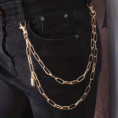 Metal Pants Chain Stylish Punk Lock Chain Jeans Decoration Hip Hop Street Wear