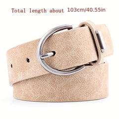 Oval Pin Buckle Belts Vintage Waistband Jeans Pants Belt Dress Girdle