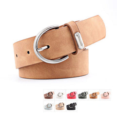 Oval Pin Buckle Belts Vintage Waistband Jeans Pants Belt Dress Girdle