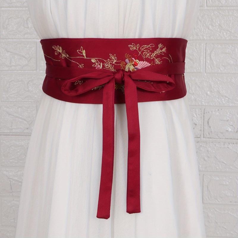 Phoenix Embroidery Wide Belt Vintage Chinese Style Hanfu Waistband