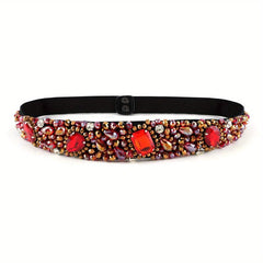Baroque Crystal Boho Girdle Wide Belt for Women