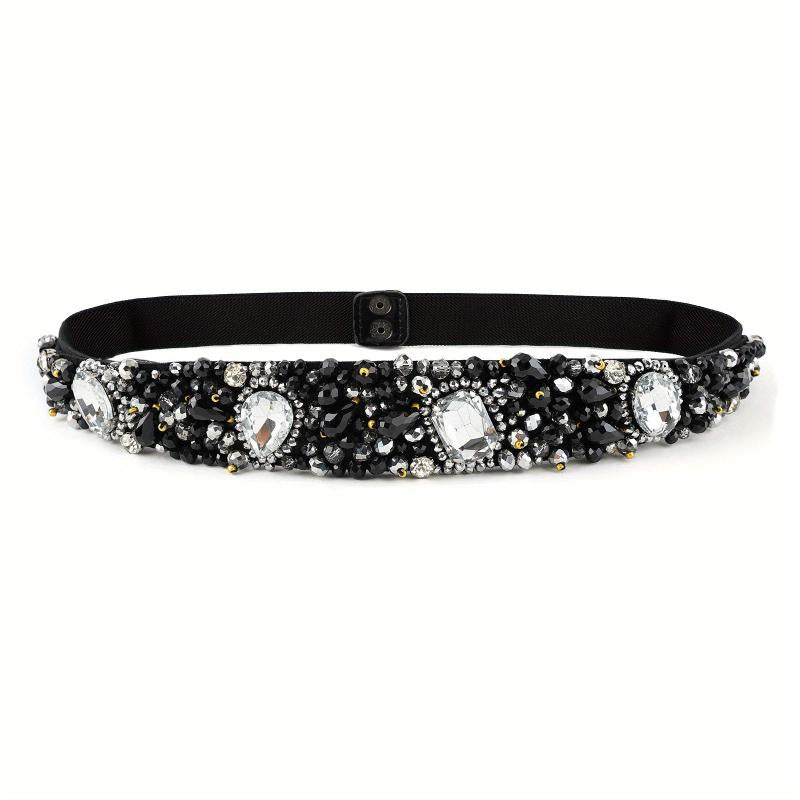 Baroque Crystal Boho Girdle Wide Belt for Women