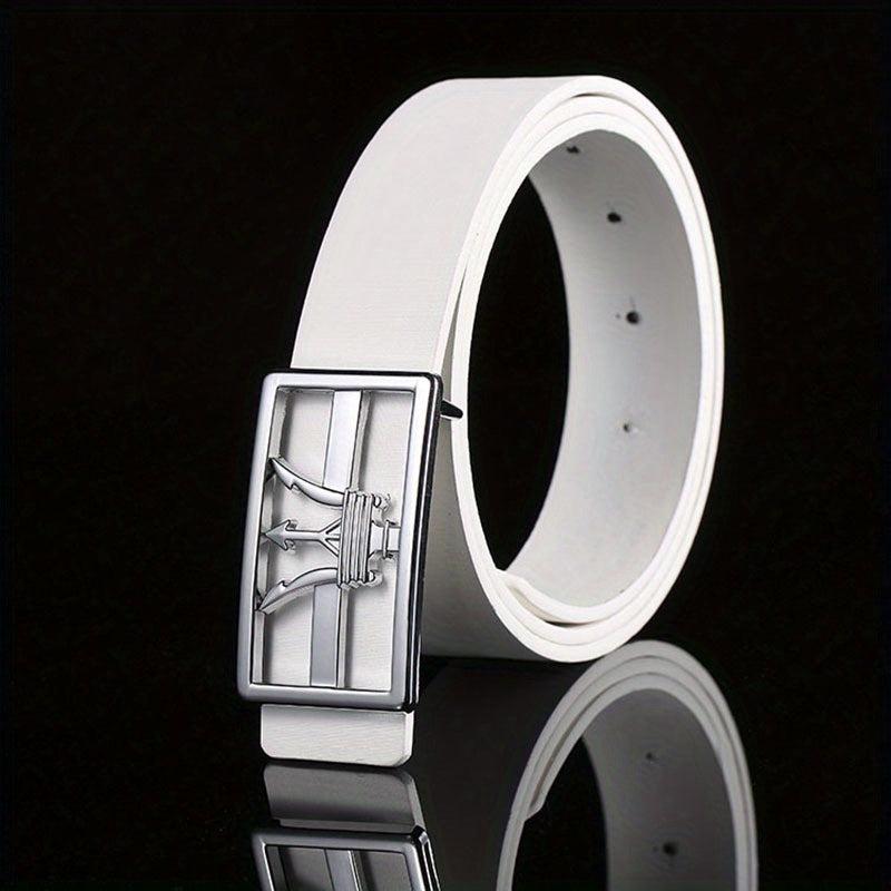 Crown Smooth Plate Buckle Belt For Men