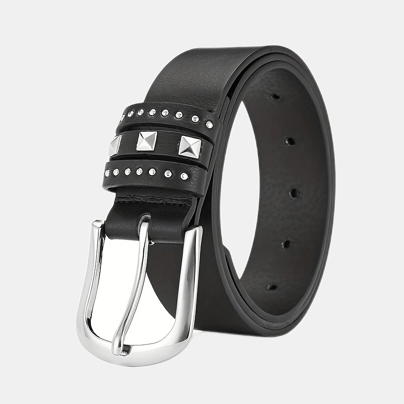 Rivet Decor Casual Belt Jeans Pants Belt For Women