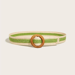 Vintage Braided Wax Rope Straw Belt