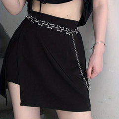Y2K Butterfly Metal Waist Silvery Hollow Out Belly Chain