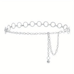Golden Rhinestone Inlaid Pendant Waist Chain for Women