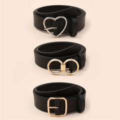 Stylish Buckle Belt Solid Jeans Pants Belt Vintage Dress Girdle For Women