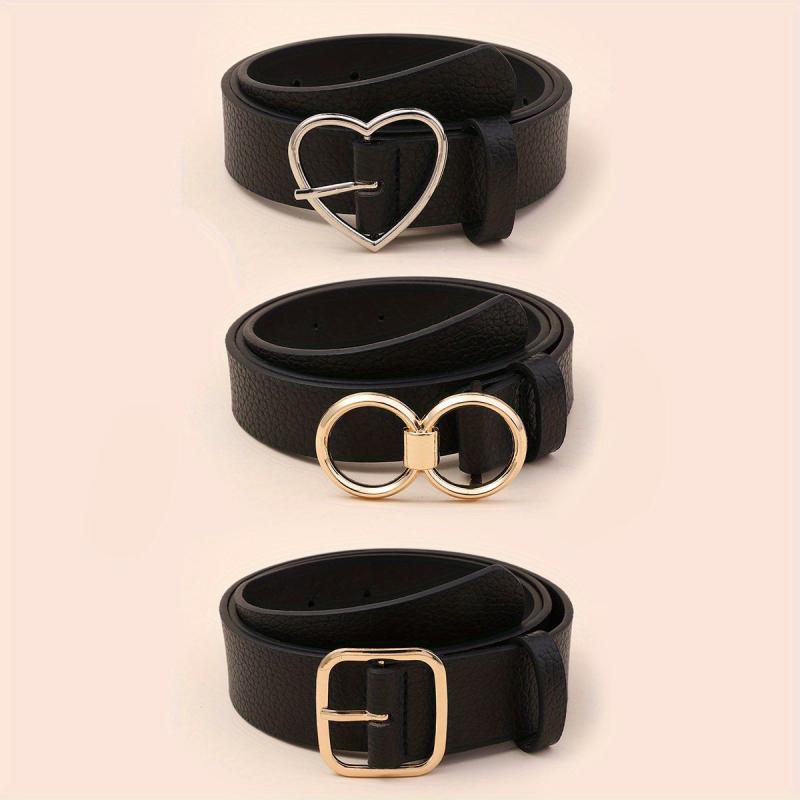 Stylish Buckle Belt Solid Jeans Pants Belt Vintage Dress Girdle For Women