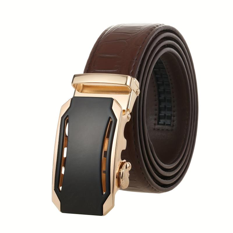 Men's Coffee Automatic Buckle Belt