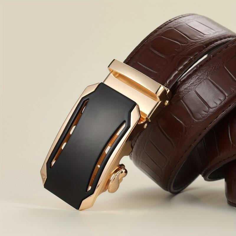 Men's Coffee Automatic Buckle Belt