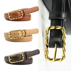 Vintage Thread Buckle Belt Solid Casual Jeans Pants Belt For Women