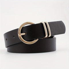 Pink Metal Buckle PU Leather Belt Women Casual Jeans Dress Accessories