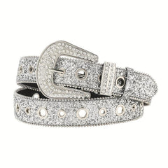 Glitter Y2K Hip Hop Belt Hollow Out Jeans Pants Belt
