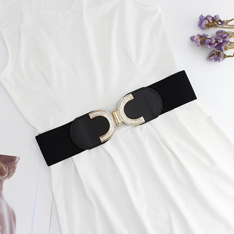Rhinestone Buckle Corset Belt - Stylish Dress and Jean Accessory