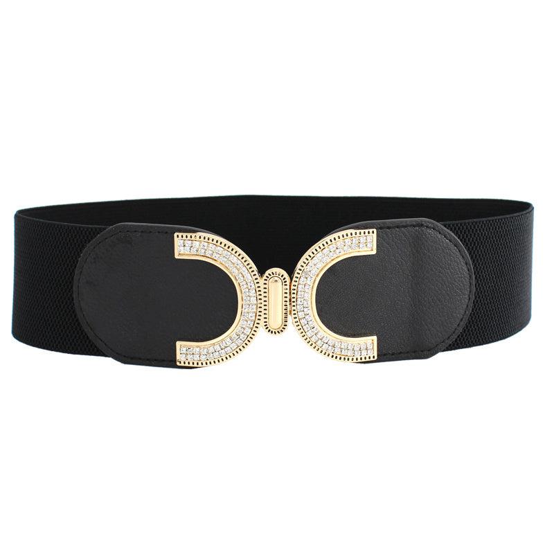 Rhinestone Buckle Corset Belt - Stylish Dress and Jean Accessory