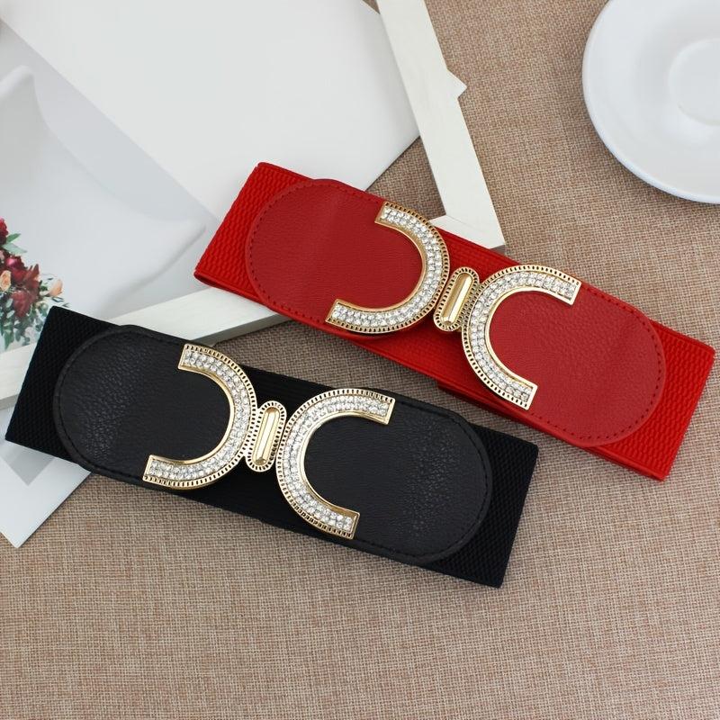 Rhinestone Buckle Corset Belt - Stylish Dress and Jean Accessory