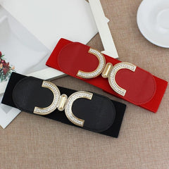 Rhinestone Buckle Corset Belt - Stylish Dress and Jean Accessory