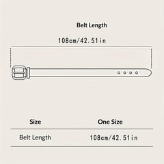 Unisex PU Leather Belt No Hole Buckle Waist Belts Non Porous Waistband