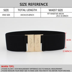 Vintage Elastic Belt for Women Sweater Dresses Wide Waist Cover