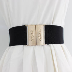 Vintage Elastic Belt for Women Sweater Dresses Wide Waist Cover