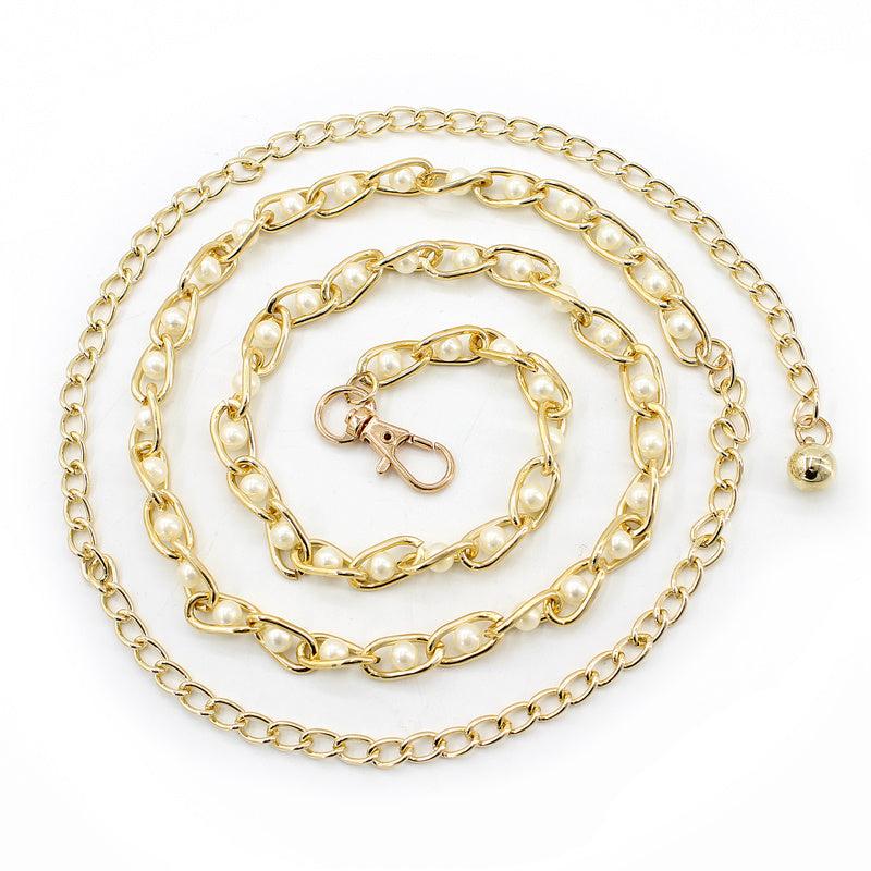Pearl Waist Chain Women's Decorative Belt Skirt Dress Thin Belt