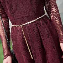Pearl Waist Chain Women's Decorative Belt Skirt Dress Thin Belt
