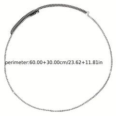 Rhinestone Thin Waist Chain Sparkly Metal Belly Chain Dress Girdle Y2K