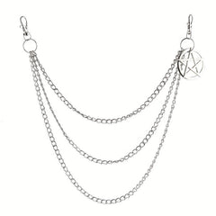 Pentagram Charm Pants Chain Punk Accessories