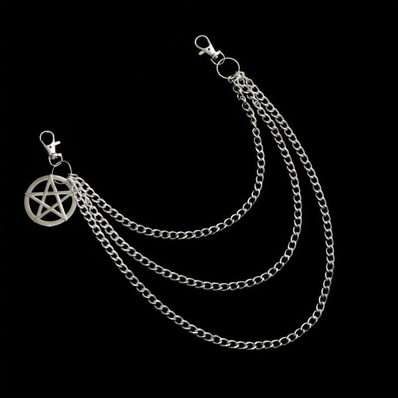 Pentagram Charm Pants Chain Punk Accessories