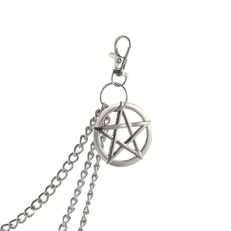 Pentagram Charm Pants Chain Punk Accessories