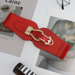 Women's Elastic Flower Shaped Waist Belt for Dress Skirt