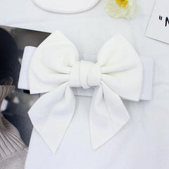 Sweet Bowknot Elastic Waist Belt Women's Dress Decoration Wide Belt